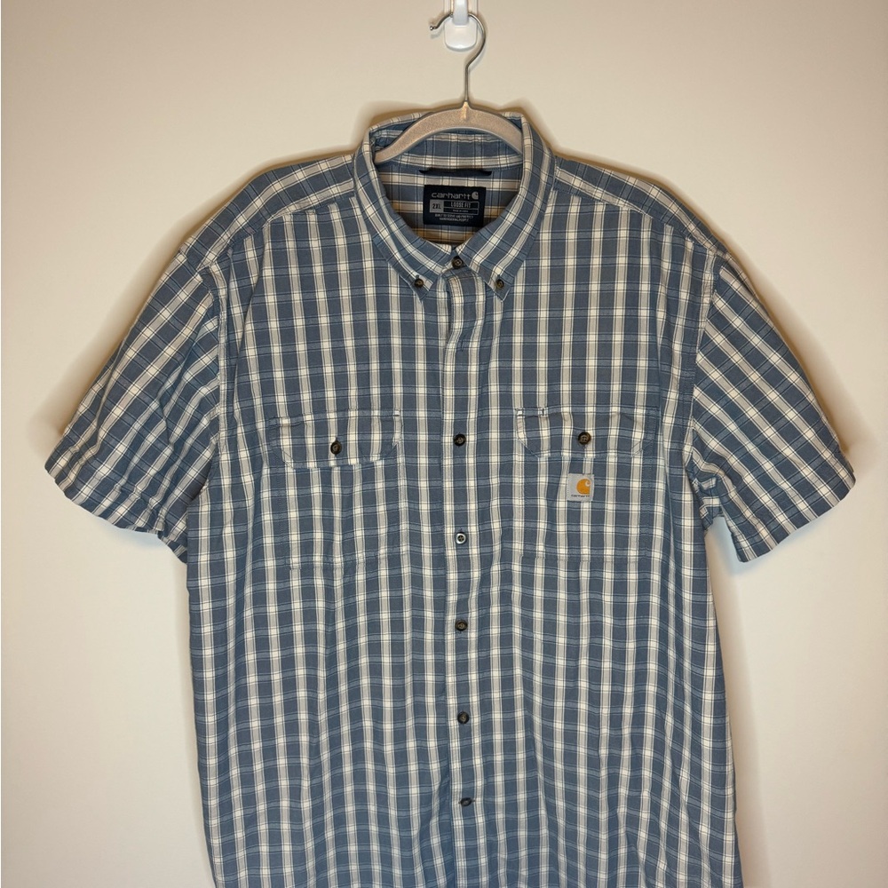 Carhartt Men's Casual Blue Checkered Shirt